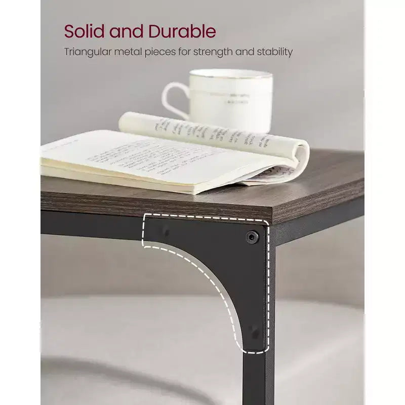 Table d'appoint en C pour canapé ou petit plateau TV pour salon ou chambre