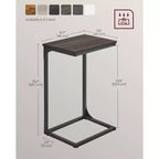 Table d'appoint en C pour canapé ou petit plateau TV pour salon ou chambre
