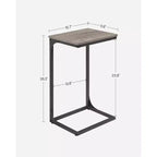 Table d'appoint en C pour canapé ou petit plateau TV pour salon ou chambre