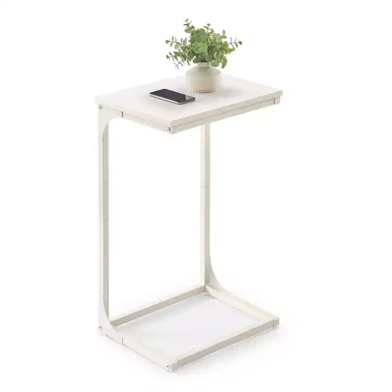 Table d'appoint en C pour canapé ou petit plateau TV pour salon ou chambre
