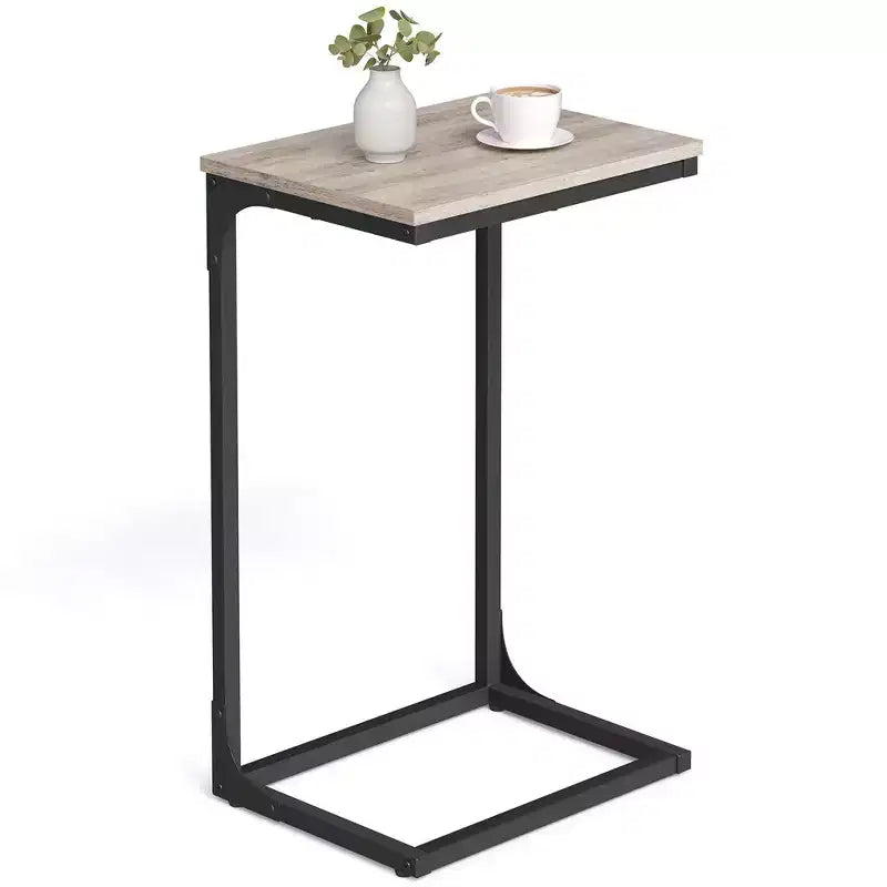Table d'appoint en C pour canapé ou petit plateau TV pour salon ou chambre