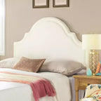 Tête de lit capitonnée Queen Size, tissu lin, hauteur réglable