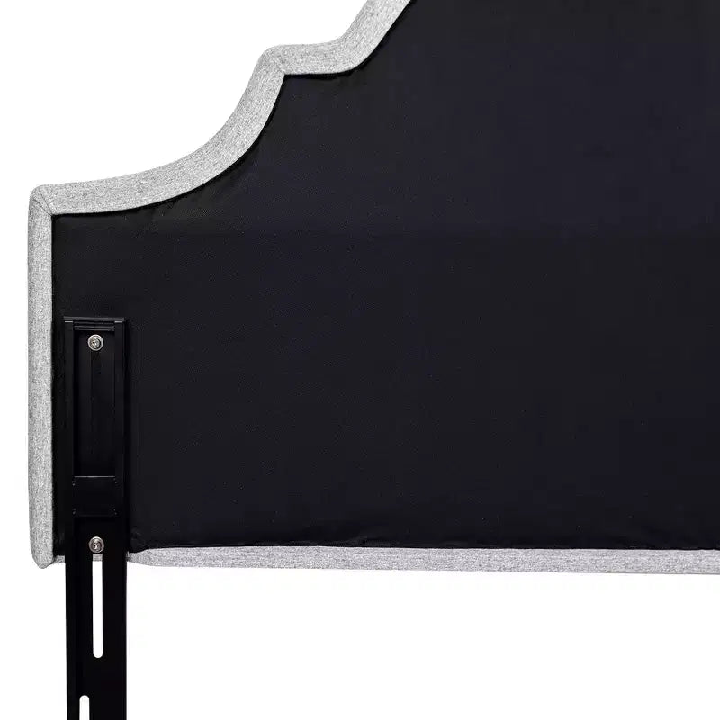 Tête de lit capitonnée Queen Size, tissu lin, hauteur réglable