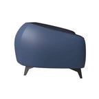 Fauteuil d'appoint individuel en cuir avec pieds en acier inoxydable, Noir/Blanc