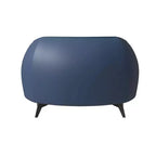Fauteuil d'appoint individuel en cuir avec pieds en acier inoxydable, Noir/Blanc