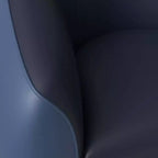 Fauteuil d'appoint individuel en cuir avec pieds en acier inoxydable, Noir/Blanc