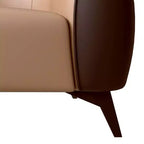 Fauteuil d'appoint individuel en cuir avec pieds en acier inoxydable, Noir/Blanc