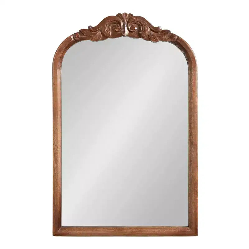 Miroir mural en bois cintré