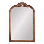 Miroir mural en bois cintré