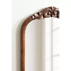 Miroir mural en bois cintré