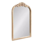 Miroir mural en bois cintré