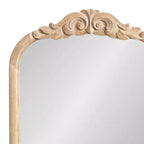 Miroir mural en bois cintré