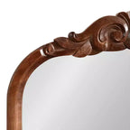Miroir mural en bois cintré