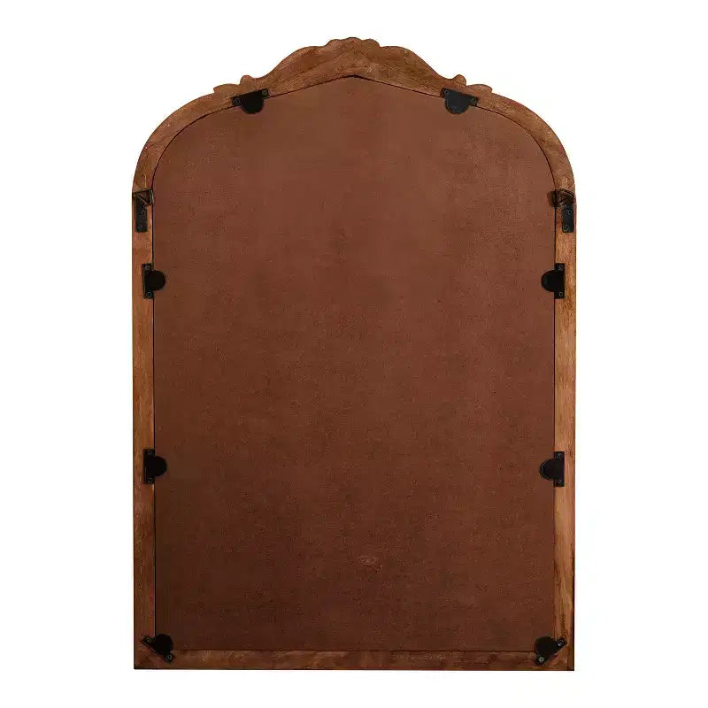 Miroir mural en bois cintré