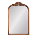 Miroir mural en bois cintré