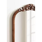 Miroir mural en bois cintré