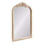 Miroir mural en bois cintré