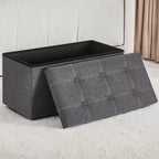 Banc de rangement ottoman avec rangement, repose-pieds, banc de chambre pliable, supporte 300 kg