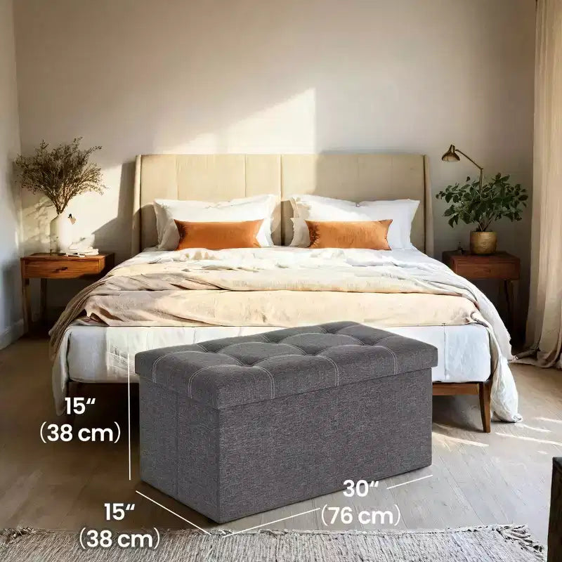 Banc de rangement ottoman avec rangement, repose-pieds, banc de chambre pliable, supporte 300 kg