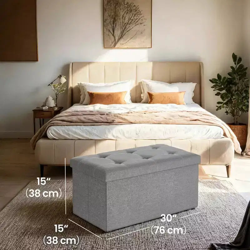 Banc de rangement ottoman avec rangement, repose-pieds, banc de chambre pliable, supporte 300 kg