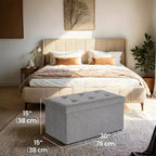Banc de rangement ottoman avec rangement, repose-pieds, banc de chambre pliable, supporte 300 kg
