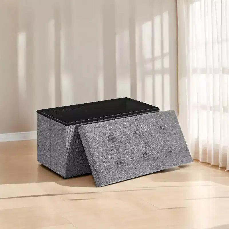 Banc de rangement ottoman avec rangement, repose-pieds, banc de chambre pliable, supporte 300 kg