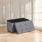Banc de rangement ottoman avec rangement, repose-pieds, banc de chambre pliable, supporte 300 kg