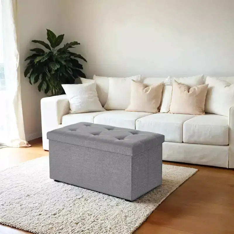 Banc de rangement ottoman avec rangement, repose-pieds, banc de chambre pliable, supporte 300 kg