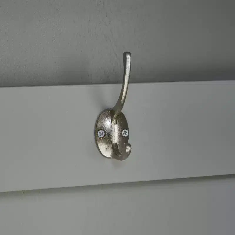 Porte-manteau avec crochets et rangements, MDF avec placage bois